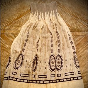 J boho strapless, chocolate & cream dress!